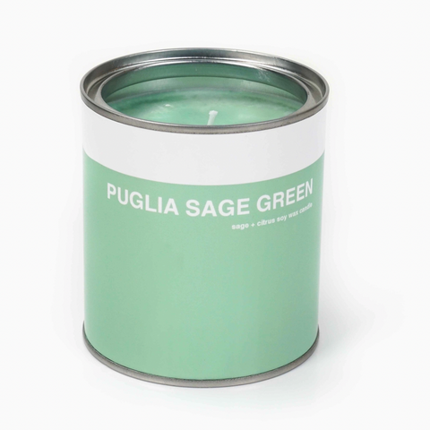 Puglia Sage Green Paint Can Candle- Sage+Citrus