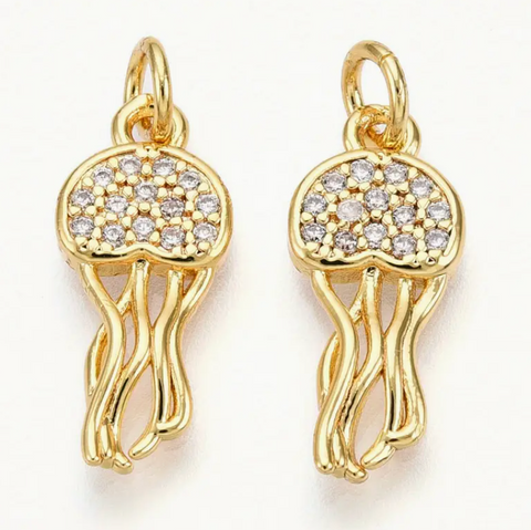 Sparkly Jellyfish Charm