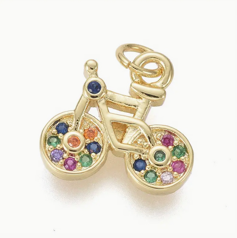 Rainbow Bicycle Charm