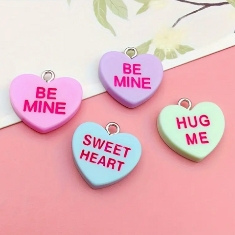 Assorted Random Sweetheart Candy Charms