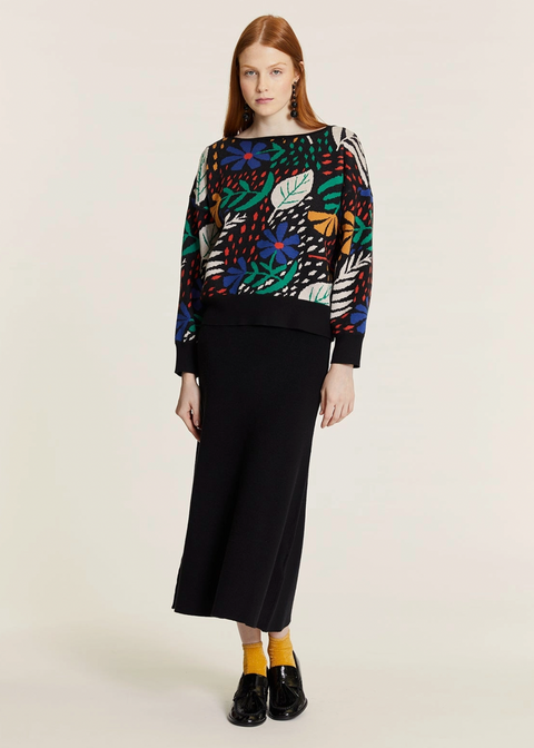 Black Knit Maxi Skirt