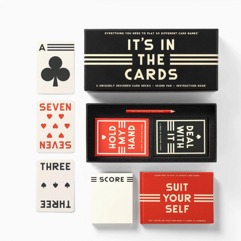 Coffee Table Games-Brass Monkey It's in the Cards Playing Card Game Set