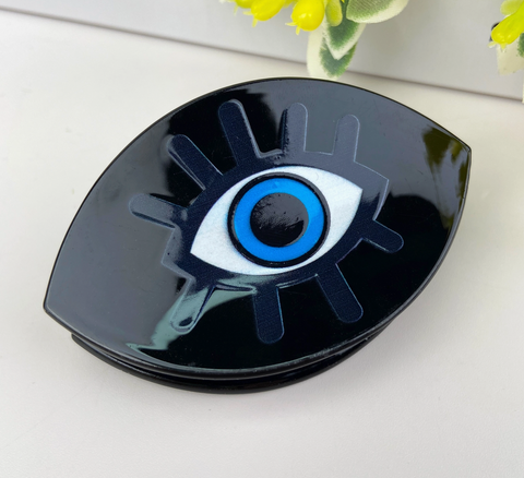 Black Evil Eye Claw Clip