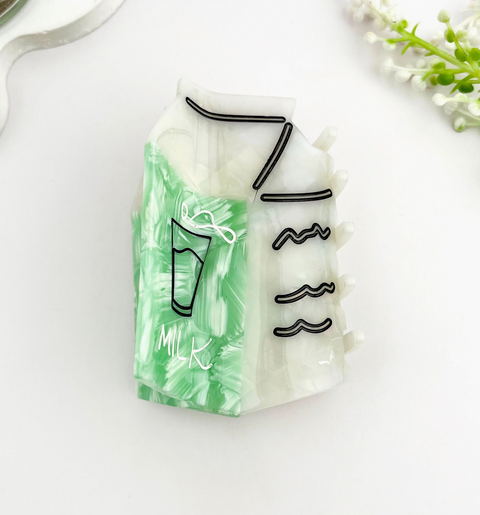 Milk Carton Hair Claw Clip