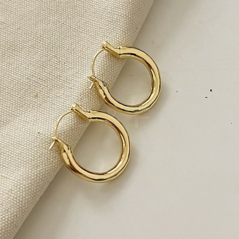 Simple Gold Hoop Earrings