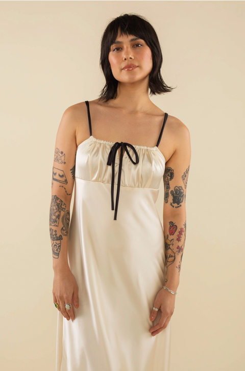 The Nat Satin Slip Dress
