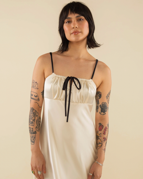 The Nat Satin Slip Dress