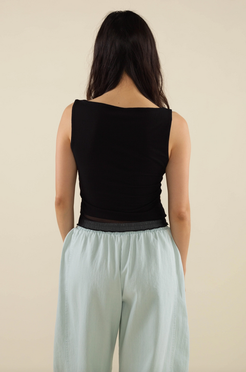 The Russ Boatneck Lined Mesh Tank