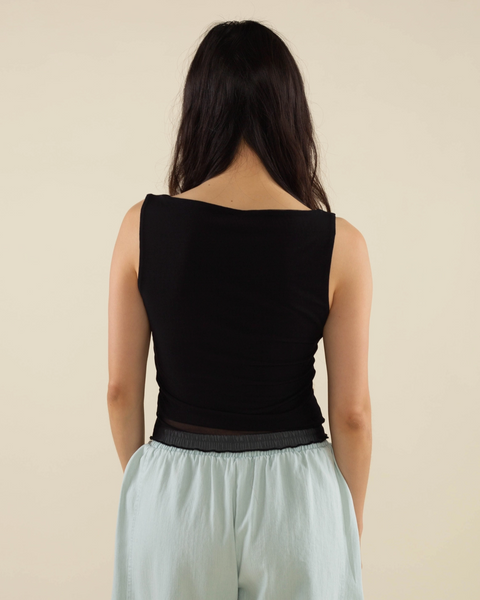The Russ Boatneck Lined Mesh Tank