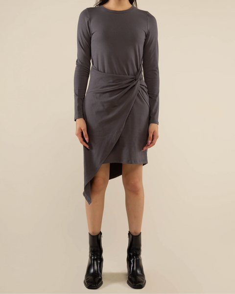 The Terra Asymmetrical Long Sleeve Twist Dress- Options