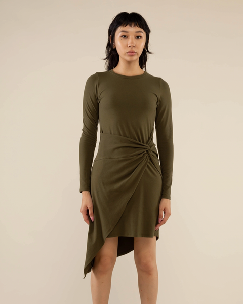 The Terra Asymmetrical Long Sleeve Twist Dress- Options