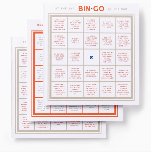 Coffee Table Games- Brass Monkey Bin-Go Get Some Drinks Bingo Book