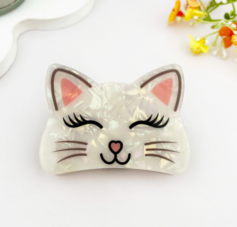 Smiling Cat Hair Claw Clip-options