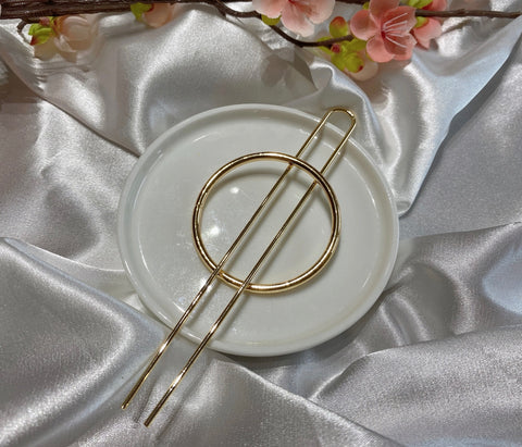 Minimalist Brass Hair Clip/ French U Pin- Options