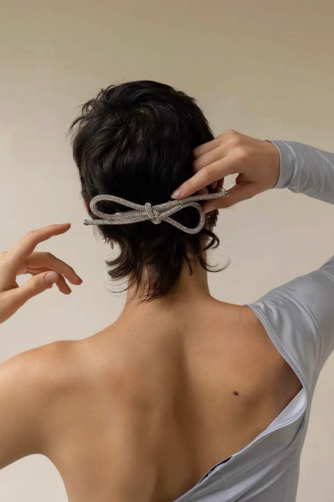 Rhinestone Oversized Bow Hairclip