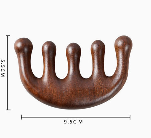 Wooden Massage Comb with Wide Tooth/ Scalp Massager-Options