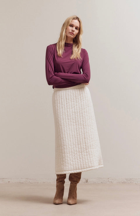 Mid Length Quilted Skirt