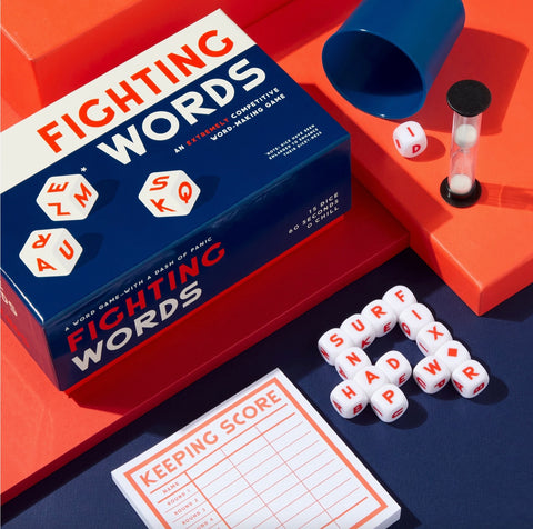 Coffee Table Games- Brass Monkey Fighting Words Dice Game