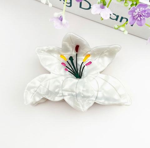 Lily Flower Hair Claw Clip