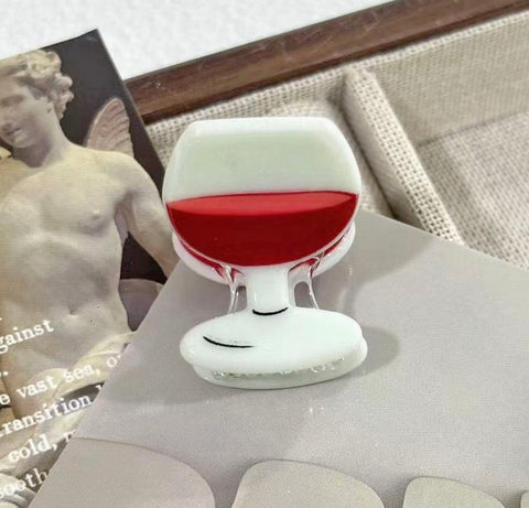 Red Wine Hair Claw Clip