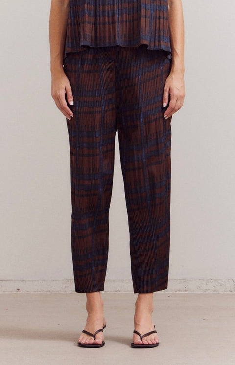 Pleated Print Pants