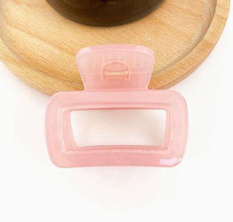 Square Jelly Simple Claw Clips- Color Options