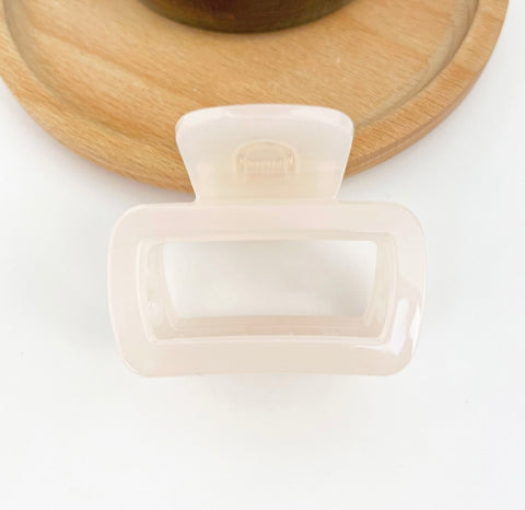 Square Jelly Simple Claw Clips- Color Options