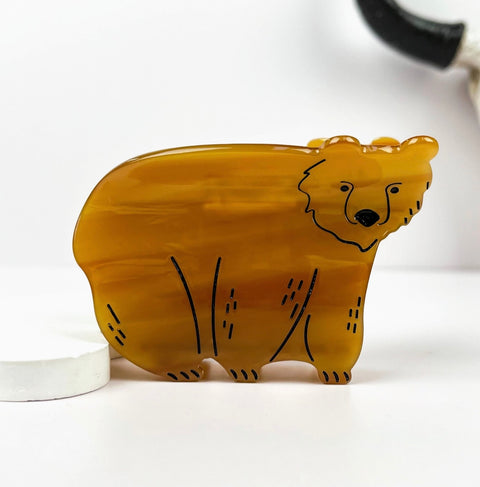 Brown Bear Claw Clip