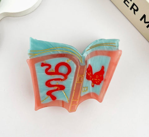 Magic Book Hair Claw Clip