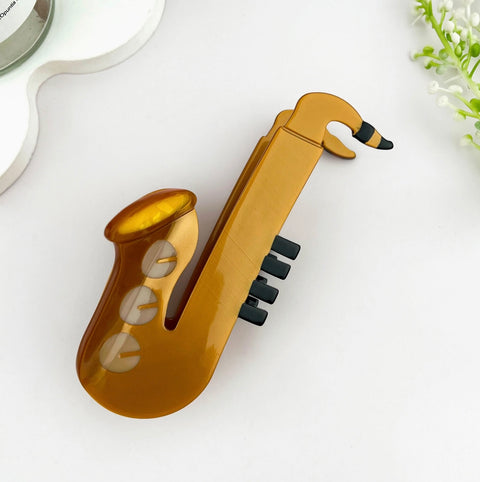 Saxophone Instrument Hair Claw Clip