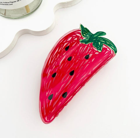 Scribble Fruit Hair Claw Clip -Options