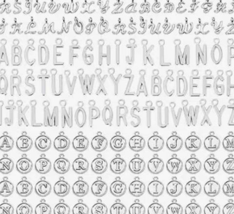 Random Misc Silver Alphabet A-Z Charms