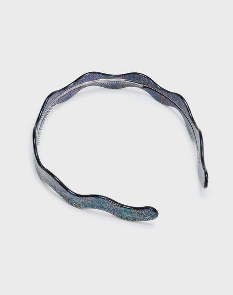 Wavy Headband in Dark Sparkle