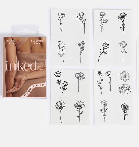 INKED By Dani- Blooming Temporary Tattoo Pack