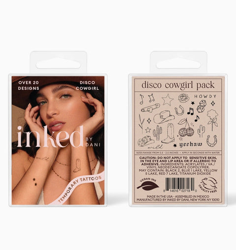 INKED By Dani- Disco Girl Temporary Tattoo Pack