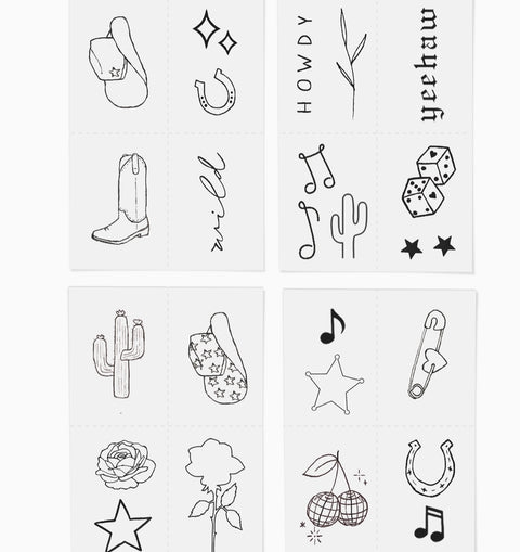INKED By Dani- Disco Girl Temporary Tattoo Pack