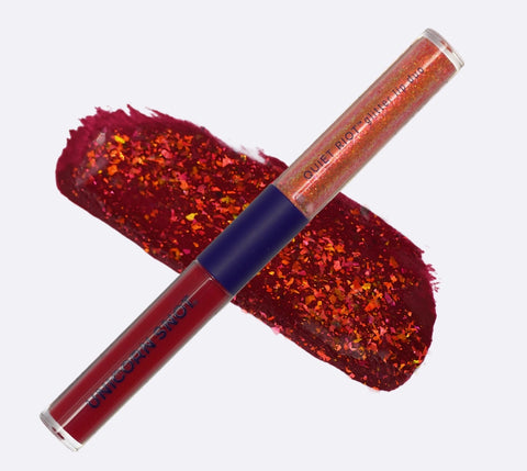 Quiet Riot Red-Crypt Lip Duo | Matte Lip Paint | Lip Gloss