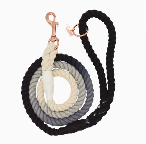 Sassy Woof Dog Rope Leash - Black Ombre