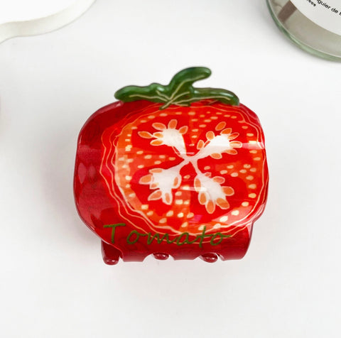 Fruit Slice Hair Claw Clip- Tomato