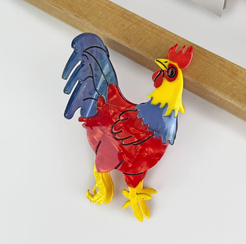 Rooster Hair Claw Clip
