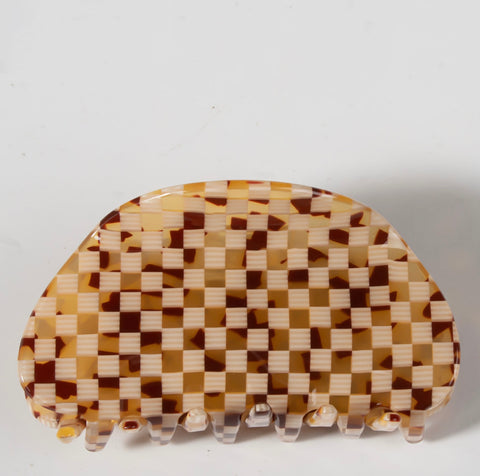Checkered Hair Claw Clip- options