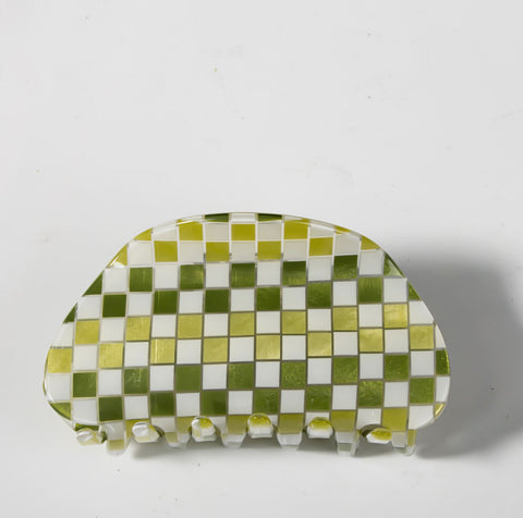 Checkered Hair Claw Clip- options