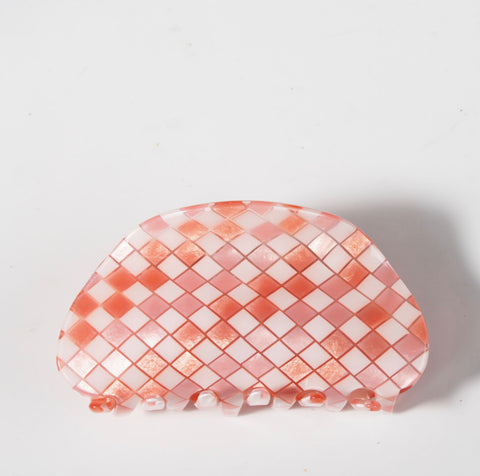 Checkered Hair Claw Clip- options
