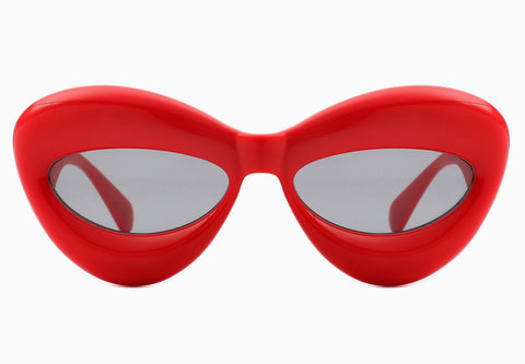 Oversized Unique Shape Retro Sunglasses - options