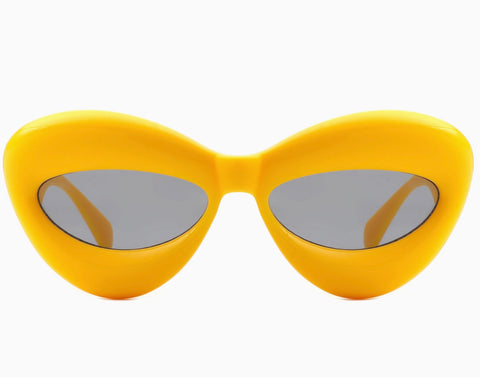 Oversized Unique Shape Retro Sunglasses - options