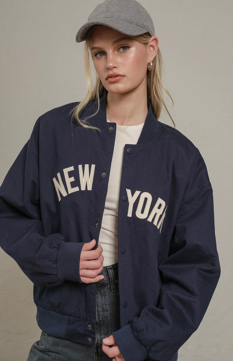 New York Patchwork Varsity Jacket