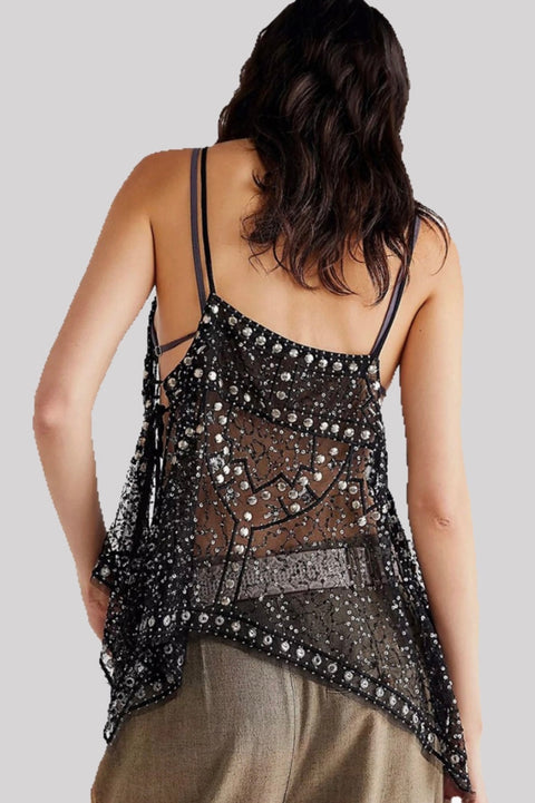 Sequin Embellished Camisole Top
