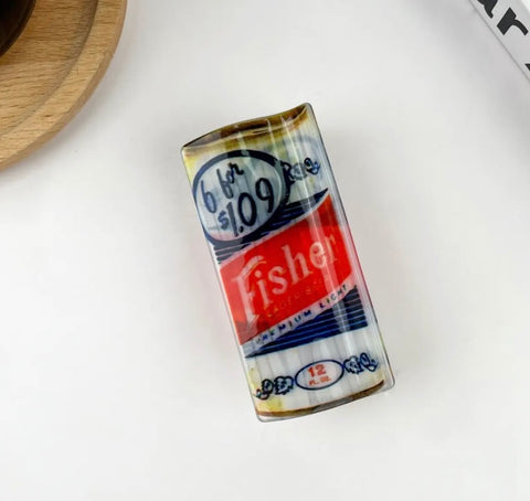 Fisher Beer Can Hair Claw Clip