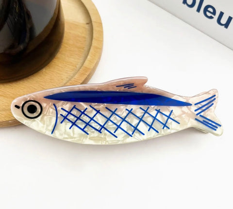 Realistic Sardine Hair Claw Clip