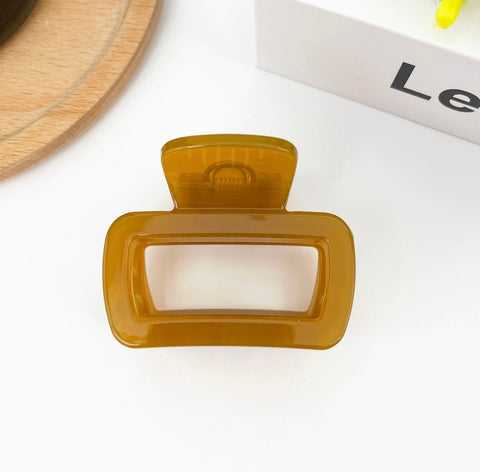 Square Jelly Simple Claw Clips- Color Options